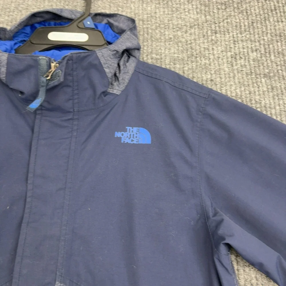 The‎ North Face Jacket Boys M Blue Nylon Colorblock Hooded Outdoor Gorpcore